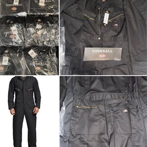 Dickies coveralls NWT Deluxe Blended Long Sleeve MEDIUM R Coverall BLACK 48799